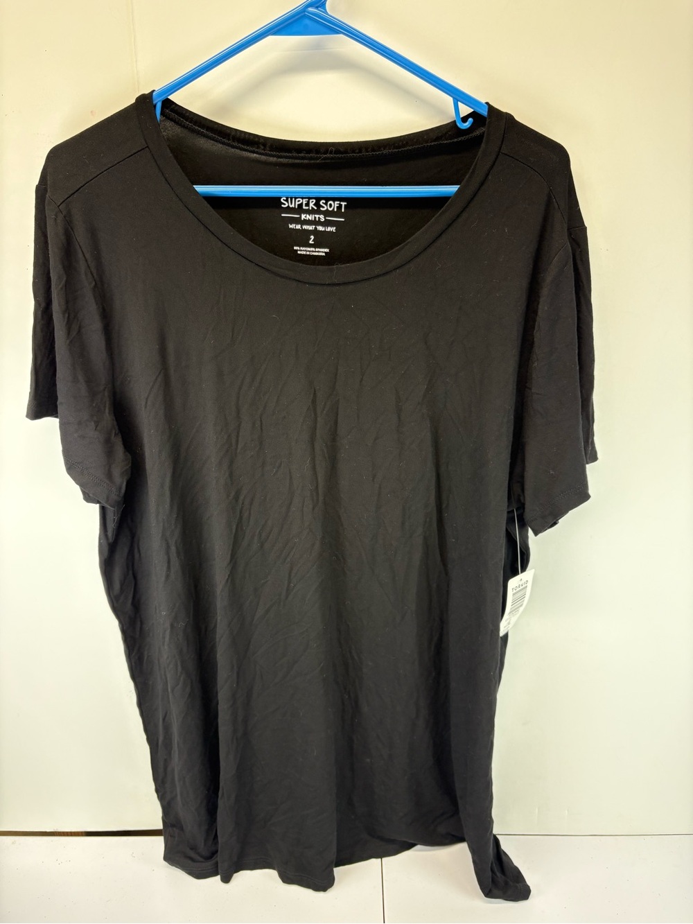Torrid Super Soft Knits Black Short Sleeve Scoop Neck T-Shirt Size 2 / 2X 18